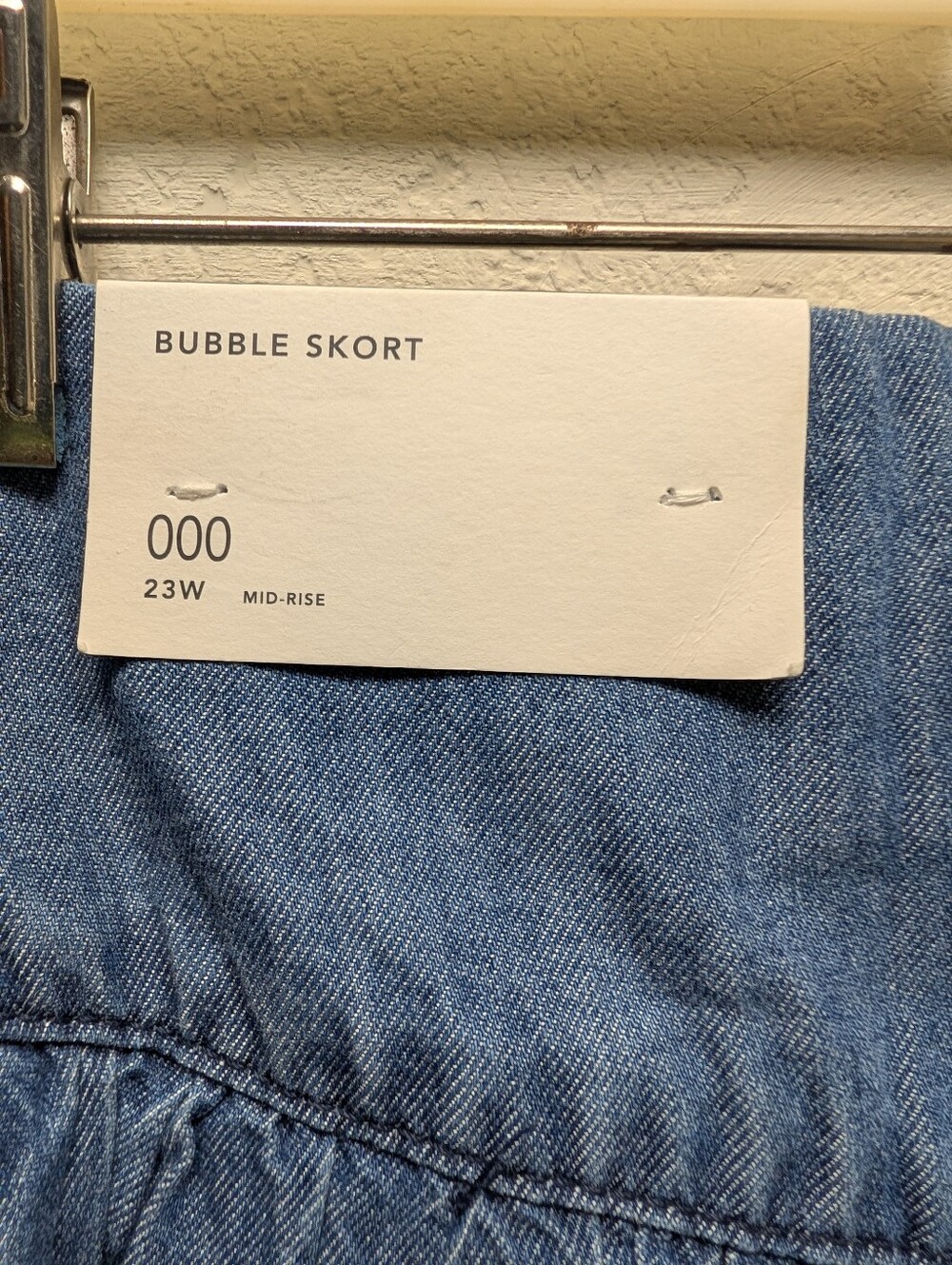 NWT American Eagle Womens Size 000 26" Denim Side Button Bubble Skort Mini - Picture 12 of 15